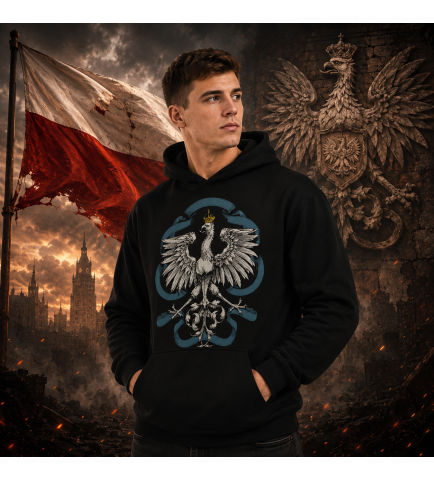 BLUZA Z KAPTUREM ORZEŁ BIAŁY